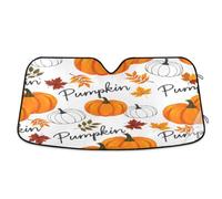 Car Windshield Sunshade Pumpkin Leaf Fall Autumn Blocks Sun Visor Protector Foldable Sun Shield