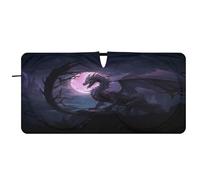 Car Windshield Sunshade, Roaring Dragon in The Night Car Front Window Sunshade Foldable, Blocks UV Rays and Keeps Vehicle Cool