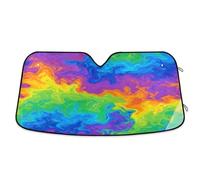 Car Windshield Sunshade Vibrant Painting, Foldable Windshield Sun Visor, Front Window Cover - 55×27.6 Inch
