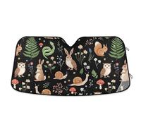 Car Windshield Sunshade Woodland Animals Owls, Foldable Front Window Cover, UV Sunshade for Car - 53×23.5 Inches