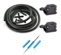 Car Windshield Wiper Nozzle Compatible With Ram For ProMaster Car 4 Way Windscreen Washer Wiper Water Spray Jets Nozzles Spray Spray Kit(With Regulator)