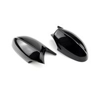 Car Wing Mirror Caps Compatible For BMW 3 Series E90 E91 E92 E93 2005-2009 1 Series E81 E87 E88 ABS Left And Right Mirror Shell(Bright black Pre-2)