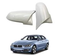 Car Wing Mirror Cover Caps for BMW 3 Series F35 (4-door sedan) 2012-2014 White - Left Right Side Rearview Mirror Housing Shell ABS Plastic
