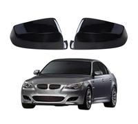 Car Wing Mirror Cover Caps for BMW 5-Series E60 LCI Sedan 2007-2010 Facelift(Do not fit M5) Black - Left Right Side Rearview Mirror Housing Shell ABS Plastic