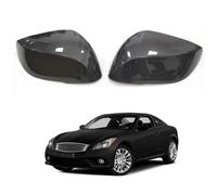 Car Wing Mirror Cover Caps for Infiniti Q60 2014-2021 - Left Right Side Rearview Mirror Housing Shell ABS Plastic, Carbon Fiber Texture