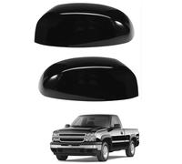 Car Wing Mirror Cover Caps for Silverado 3500 HD 2007 Black - Left Right Side Rearview Mirror Housing Shell ABS Plastic