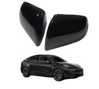 Car Wing Mirror Cover Caps for Tesla Model Y 2019-2024 - Left Right Side Rearview Mirror Housing Shell ABS Plastic