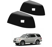Car Wing Mirror Cover Caps for Toyota Sequoia 2007-2021 Black - Left Right Side Rearview Mirror Housing Shell ABS Plastic