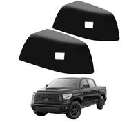 Car Wing Mirror Cover Caps for Toyota Tundra 2007-2021 Black - Left Right Side Rearview Mirror Housing Shell ABS Plastic