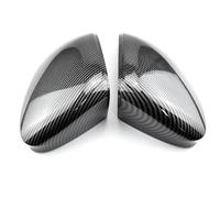 Car Wing Mirror Covers Cap Car Rearview Mirror Covers Caps For VW For Golf 8 VIII MK8 2021 ABS Bright Black/Carbon Look Side Mirror Covers Caps Case Wing Mirror Side(No Side Assist-1)
