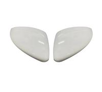 Car Wing Mirror Covers Caps Black/White/Carbon Look Car Side Rear View Mirror Covers For Peugeot 208 2008 2014-2018 Replacement Mirror Caps Car Rear View Mirror Cap(WHITE)