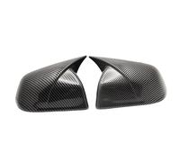 Car Wing Mirror Covers Caps For Tesla For Model Y For Juniper 2025 2026 ABS Material Adhesive Installation Devil's Corner Rearview Mirror Cover Rearview Mirror Shells(Carbon fiber pattern)