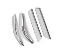 Car Wing Mirror Covers Caps LHD For Explorer 2020-2024 Car Rearview Side Door Mirror Strip Cover Wing Exterior Trim Sticker ABS Carbon Fiber/Chrome Car Rear View Mirror Cap(Silver)