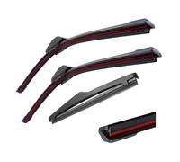 Car Wiper Blades for Citroen C3 Aircross 2017-2020, Double Rubber Front Rear Wiper Blades, Windshield Wiper Blades Hatchback 26"+16"+8"