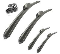 Car wiper Car Wiper Compatible with Mitsubishi Triton L200 2015-2020 Front Wiper Blades Soft Rubber Windscreen Wipers Auto Windshield 550mm + 450mm(4 PCS)