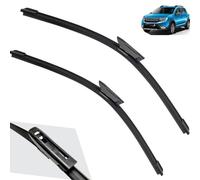 Car wiper Car Wiper Front Wiper Blades Compatible with Dacia Renault Sandero MK 2 2016-2019 Windshield Windscreen Window Rain Brushes 22"+19"