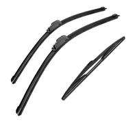 Car Wiper Front Rear Blades Set Compatible for 206 SW 2002-2006 Back Windscreen Wipers Assembly Replacements Blade Kit Clean the windshield
