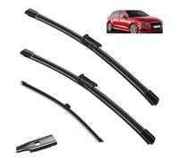 Car Wiper Front Rear Blades Set Compatible for Audi A3 / S3 8V 2012-2020 26+16+13in Back Windscreen Wipers Assembly Replacements Blade Kit Clean the windshield