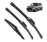 Car Wiper Front Rear Blades Set Compatible for Kia Soul MK2 2014-2019 Back Windscreen Wipers Assembly Replacements Blade Kit Clean the windshield