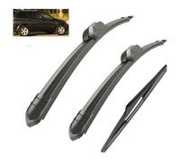 Car Wiper Front Rear Blades Set Compatible for SsangYong Kyron restyling 2007-2011 Back Windscreen Wipers Assembly Replacements Blade Kit Clean the windshield