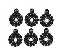 Car Wiper Hole Protector Compatible with BYD ATTO 2, Silicone Windshield Wiper Arm Hole Protector Cover, Auto Exterior Accessories, 6PCS,Black