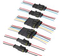 Car Wire Connector, Waterproof Electrical Terminal Plug for Auto Motorcycle Scooter Truck Marine Socket, 2/3/5 Pin With Wire Kit