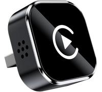 Car Wireless CarPlay Adapter for GMC Sierra 2500HD 3500HD WT SLT AT4 Denali, 2-in-1 Wireless Car Play Adapter, Fast Auto Connect Low Latency,A Black