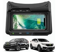 Car Wireless Charger for Honda CR-V 2019 2018 2017 Center Console Accessory Panel, 10W Qi Fast Charging Phone Charger Pad with 18W QC 3.0 USB Port for iPhone 11/XS/XR/X/8, Samsung S10/S9/S8