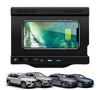 Car Wireless Charger for Mercedes-Benz A-Class/AMG/B-Class/GLB 2019 2020 Center Console Accessory Panel, 10W Fast Charging Phone Charger Pad with 18W QC 3.0 USB Port for iPhone Samsung