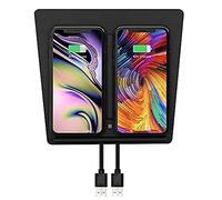 Car Wireless Charger Tray for Tesla Model 3 2017-2020, Center Console Panel Smartphone Charging Pad Anti-Skid Interior Phone Fast Charging Mat Accessory Compatible with All Qi Phones