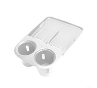 Car Wireless Charging Storage Box, For XPeng G6 2025-2027, Silicone Centre Console Organiser With Cup Holder, EV Interior Accessories Tray(Gray-white)
