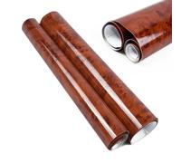 Car Wrap Vinyl Film - High Gloss Wood Grain Sticker, Automotive Interior Wrap Decal | Self Adhesive Dashboard Customization Sheet, Waterproof Decoration for diys Vehicle Console Door Trim Upgrade