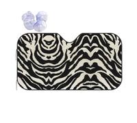 Car Zebra Animal Print Windshield Sunshade,Foldable Reflective Uv Heat Shield,Universal Fit,Keeps Interior Cool