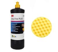 CAR-ZONE 3M 80349 Extra Fine Plus Light Aluminium Oxide Car Polishing Compound + 1x 3M 50488 Polishing Pad (150 mm). 1-step Polishing Kit