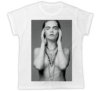 CARA Delevingne Colour Naked Poster Phone Mens T Shirt White S