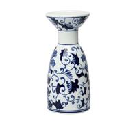 Cara Delft Porcelain Candlestick, Blue White Ceramic Candle Holder with Intricate Details, Eastern Elegance Western Design Fusion, Exotic Centerpiece for Dining Table Mantel Home Decor