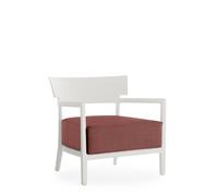 CARA MAT Outdoor Armchair White/ Burgundy