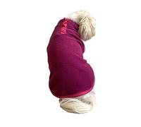 Cara Mia Dogwear Lightweight Button Neck Dog Fleece Vest Shirt Coat (XL, Purple/Pink)