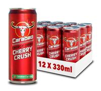 Carabao Energy Drink Cherry Crush • 12 x 330ml Cans Case • Low Calorie