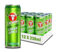 Carabao Energy Drink Green Apple • 12 x 330ml Cans Case • Low Calorie