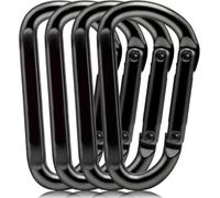 Carabiner, 3 Inch Heavy Duty Spring Hook 880lbs, D-Shaped Steel Buckle Locking Carabiner M8, Chain Quick Link for Hammocks, Camping Accessories, Hiking, Swings