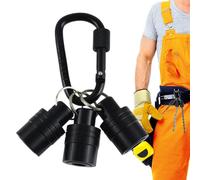 Carabiner Bit Holder,Hex Shank Bit Holder - Quick Release Portable Drill Key Chain Carabiner for Electricians Construction Carpenters Technicians