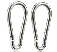 Carabiner Clip 4 Inch Spring Snap Hook Heavy Duty 2pcs 10x100mm for Hammock Punching Bags Swing Chairs Gym Equipment Camping Hiking