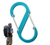 Carabiner Clip - 9 x 4 cm Locking Carabiner | Locking S Carabiiner Hook | 1 x Aluminium Alloy Camping Accessories, Multifunctional Key Holder for Outdoor, Camping, Hiking, Traveling, Fishing, Backpack