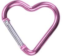 Carabiner Clip, Heart Shaped Climbing Buckle, Aluminum Alloy Heavy Duty Keyring Hook for Camping Fishing Hiking Traveling Aluminum Key Chain Clip Accessories