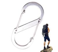 Carabiner Clip, Heavy Carabiner, S Clip Heavy Duty, Aluminium Alloy, Multifunctional Keychain for Outdoor Hiking, Travel, Hiking