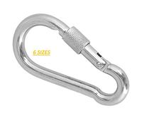 Carabiner Clip ~ SCREWLOCK~ Large & Small ~ Heavy Duty! - Lifting (10, 10mm x 100mm)