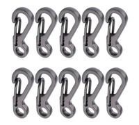 Carabiner Clips 10Pcs/lot Mini Carabiner Keychain Camping Gadgets Survival Equipment Snap Hook Climbing (Gun Gray)