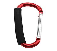 Carabiner Clips, Heavy duty hooks, 1 pc Large D-shape Aluminum AlloyQuick-release Soft Handle Outdoor Camping Buckle Hook Keychain Clip(Red)