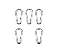 Carabiner Clips, Heavy duty hooks, 304 Stainless SteelSnap Hook with Eyelet Spring Buckle Key Ring M4 M5 M6 M7 M8 M9 M10 M11 M12(M12,5PCS)